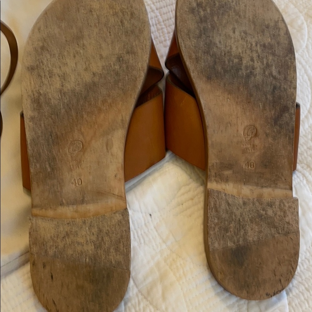 Gemi saddle brown slide sandals - Picture 5 of 7